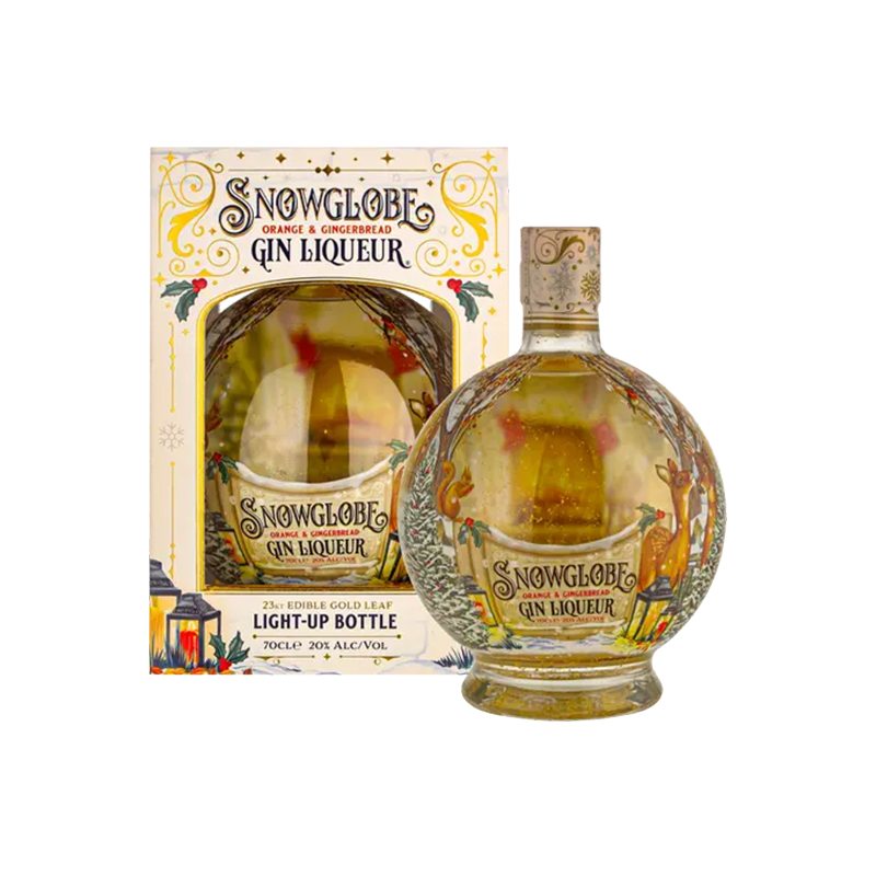 SNOW GLOBE ORANGE & GINGERBREAD 70 CL GESCHENKVERPAKKING